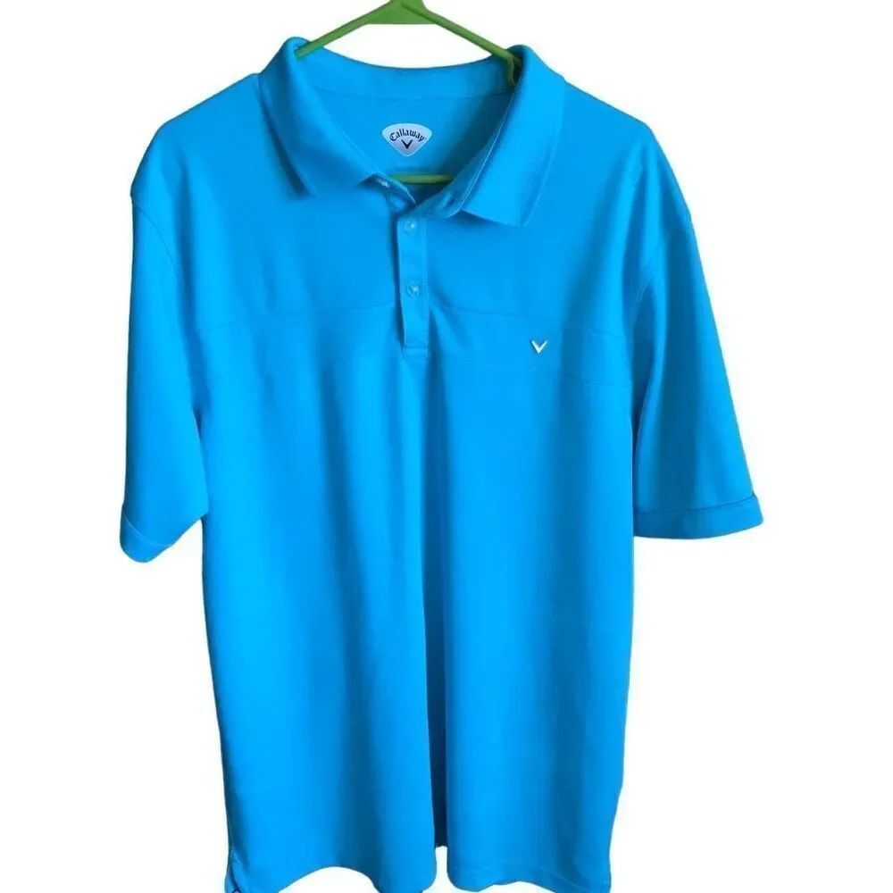 Callaway golf polo men’s Size XL turquoise blue short sleeve athletic